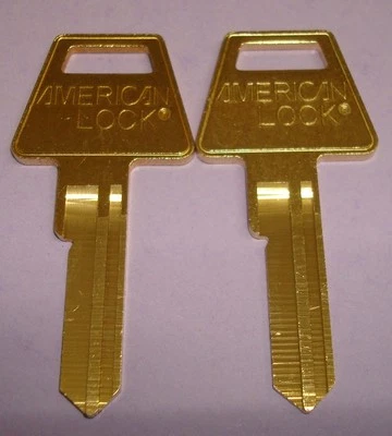 🔑 Lot of 2 USA American Lock Original 6 PIN KEY BLANKS (2 UNCUT KEY BLANKS)