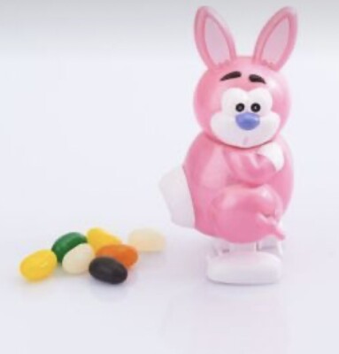 Pink Funny Bunny Walking-Pooping Jellybean Toy- White Elephant