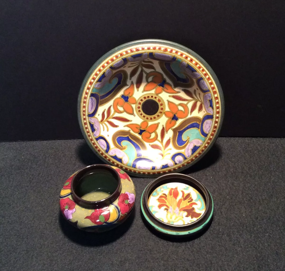 ノーリター ヤフオク! gouda pottery Holland Rumba Flora