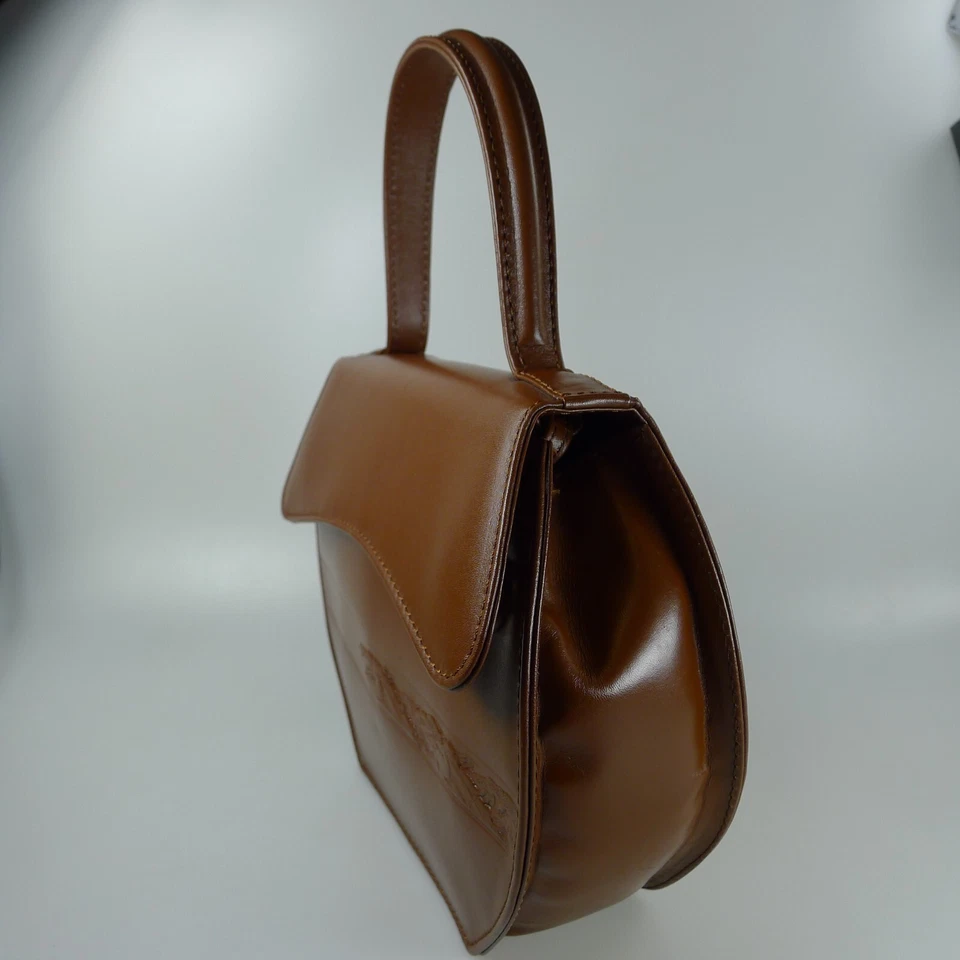 Bolso de Mano/Hombro Carrera & Carrera Cuero Marrón Dama, 4 Caballos con Bolso Cubierta Foto 4 de 4