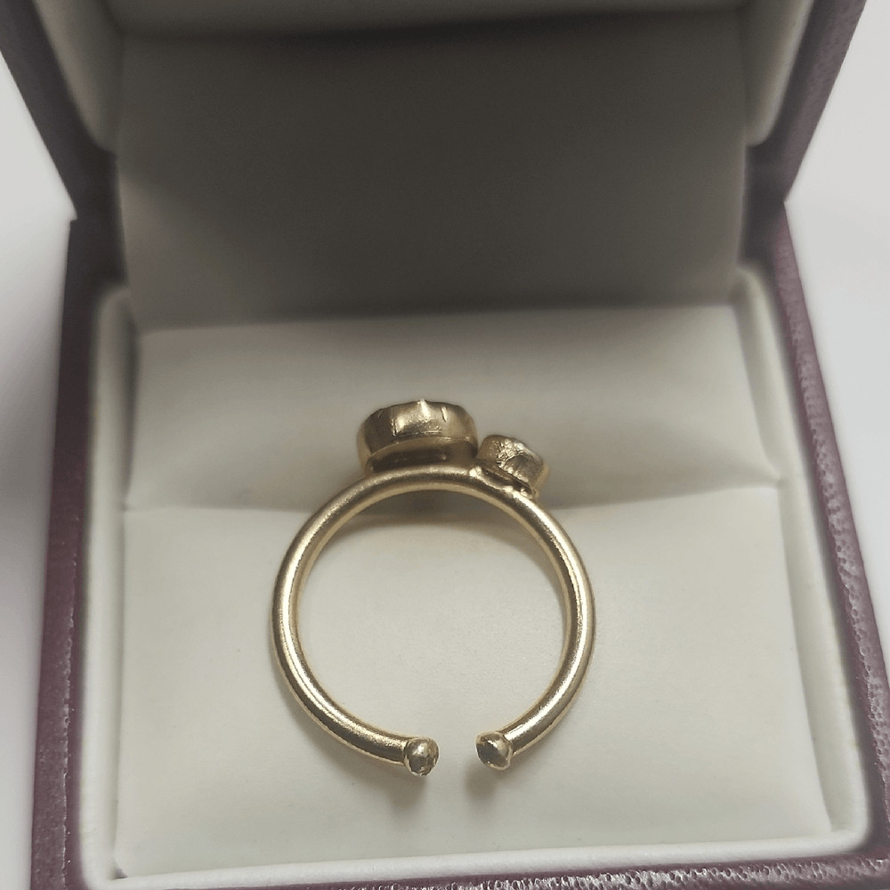 Gold Plated Ring With Ruby Semi Precious Gemstone… - image 2