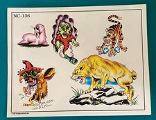 Spaulding and Rogers Tattoo Flash Sheet NC-136