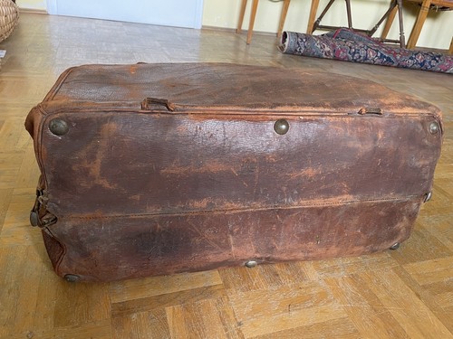 Koffer Arztkoffer Doktortasche Hebammentasche 1880 Patina Leder Oldtimer - Bild 12 von 24