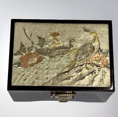 GOLDEN BAROQUE・ゴールデンバロック）全25cdBOX Chokin Art VTG Japan Wood Jewelry Box Green Lined 24k Gold