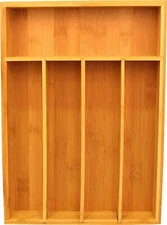 Bamboo Tray Silverware Organizer Hardware Organizer Cutlery Tray Utopia Kitchen