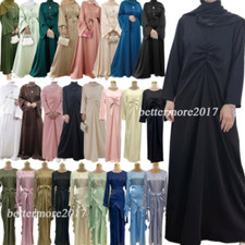 Ramadan Abaya Muslim Women Maxi Dress Dubai Kaftan Islamic Cocktail Party Gown