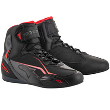 Alpinestars Faster-3 Motorcycle Motorbike Shoes Black Grey Red
