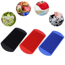 3X Mini Ice Cube Tray Silicone Bar Whiskey Cocktail 160 Grids Ice Cube Mold