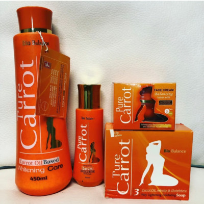 Pure Carrot Bio Balance Lotion 450ml, Serum 60mls, Face Cream