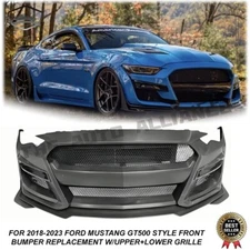 Fits 2018-2020 Ford Mustang GT500 Style Front Bumper Conversion Replacement+Gift