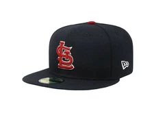 New Era 59Fifty Men Women Hat St. Louis Cardinals Alternate Navy Blue Fitted Cap