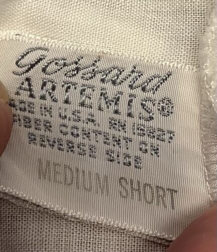 VTG 1960s White Half Slip By Gossard Artemis, Medium Short, U.S.A., Cotton Blend - Picture 3 of 10