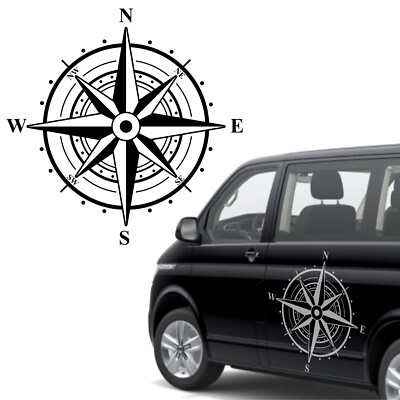 Aufkleber Kompass Windrose 60cm für Camper, Wohnmobil, Wohnwagen Fahrzeug