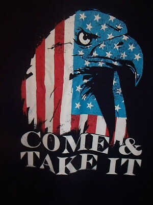 Pissed Off EAGLE Red White n Blue L t shirt Come n Take It