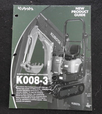Brochure Du Catalogue Du Nouveau Produit KUBOTA K008-3 Mini Pelle