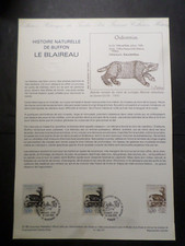 FRANCE 1988 DOCUMENT OFFICIEL 1° jour FDC ANIMAUX BLAIREAU timbre 2542