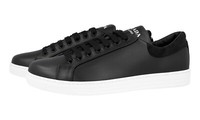 Prada Leder Downtown Sneaker - 4E3541 - Schwarz Weiss - Neu - 11,5 45,5