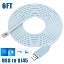USB to RS232 Serial to RJ45 CAT5 Console Adapter Cable for Cisco Routers FTDI