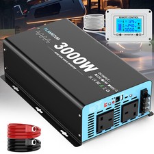 3000W 6000W(Peak) Pure Sine Wave Power Inverter 12V/24V to 240V Converter Truck