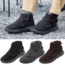 FitVille Men's Diabetic Boots Wide Width Warm Fur Lining Shoes Winter Boot 8-15