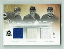 09 10 UD The Cup Trios  Steve Shutt--Jacques Lemaire--Larry Robinson /25 Jerseys
