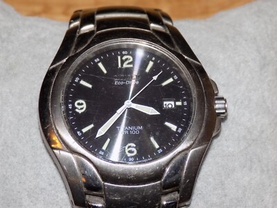 Citizen Eco Drive WR100 Titan Armbanduhr BM6060-57F Chrom Herren und Damen