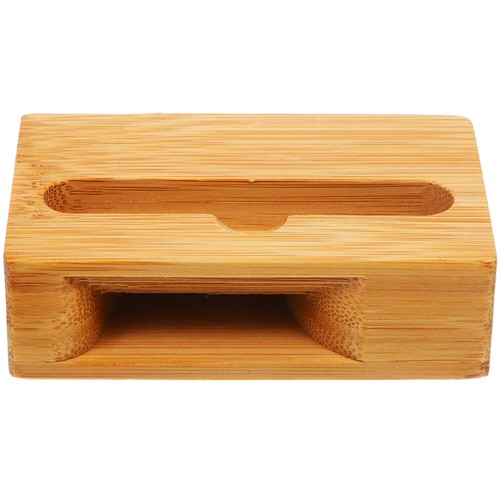 Mobile Phone Desktop Stand Wooden Speaker Box Office Bamboo Holder for - 第 9/12 張圖片