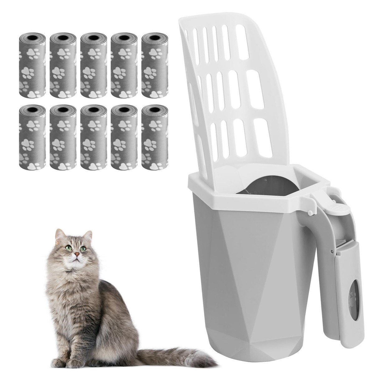 Cat Litter Scoop Integrated Litter Scooper with Litter Box