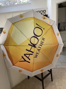 Vintage Yahoo Golf Umbrella Vintage Large Advertising Internet IT Tech Gift