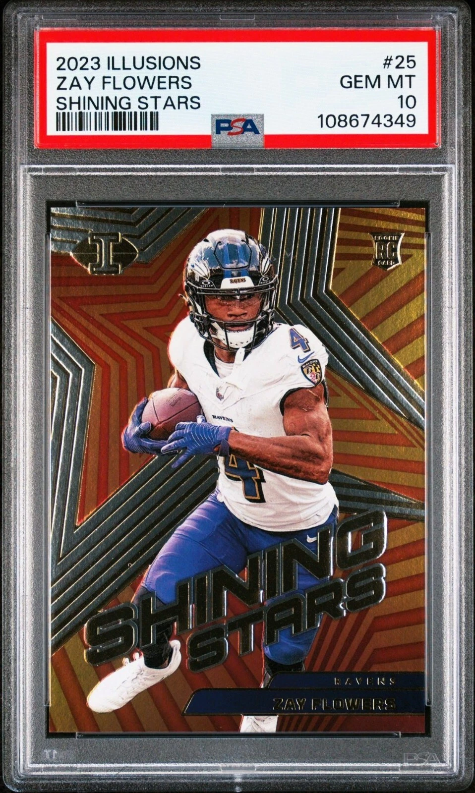 Zay Flowers Panini Illusions Shining Stars #25 Base