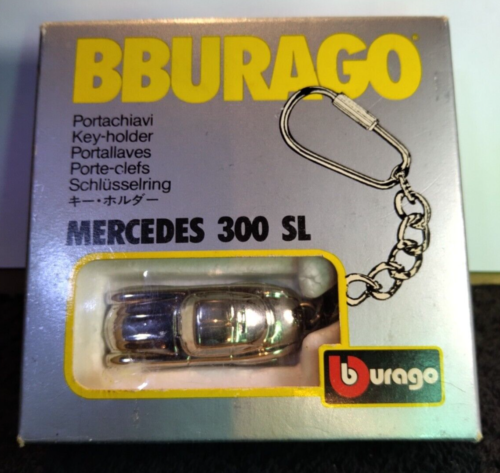 Burago Mercedes Benz 300SL Keychain - Made in Italy - Original Vintage - New! - Picture 1 of 4