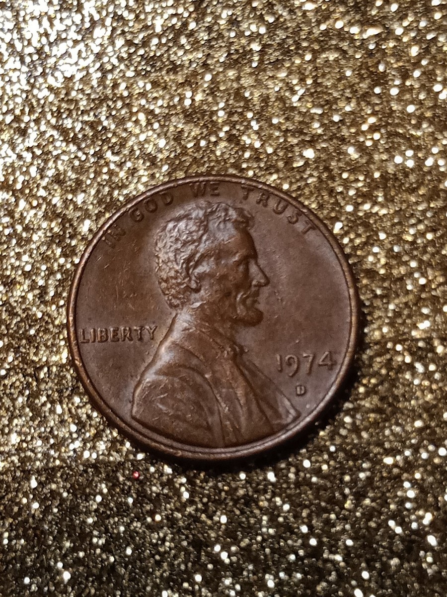 1974 D Lincoln Memorial Cent Double Die Obverse , Double Ear,D