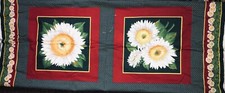 VTG Joan Messmore Floral Cottagecore LG Sunflower Pillow Panel Makes 2 Pillows