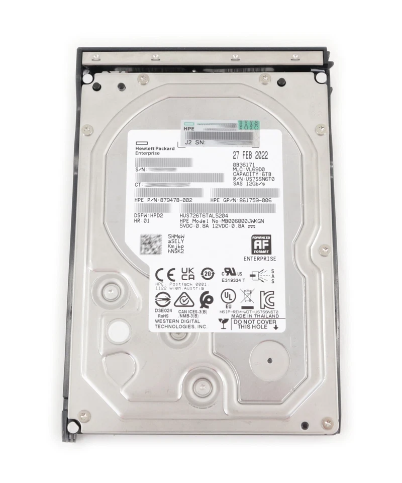 879478-002 861746-B21 NEW For HP 6TB SAS 7.2K RPM 3.5" LFF HDD Hard Drive - Image 2 of 4