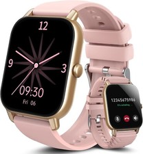 Smart Watch Fitness Tracker with Speaker Touch Screen Waterproof Pink