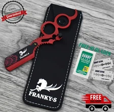 Spider Steel Handle Straight Edge Barber Razor Folding Shaving Knife &10 Blade