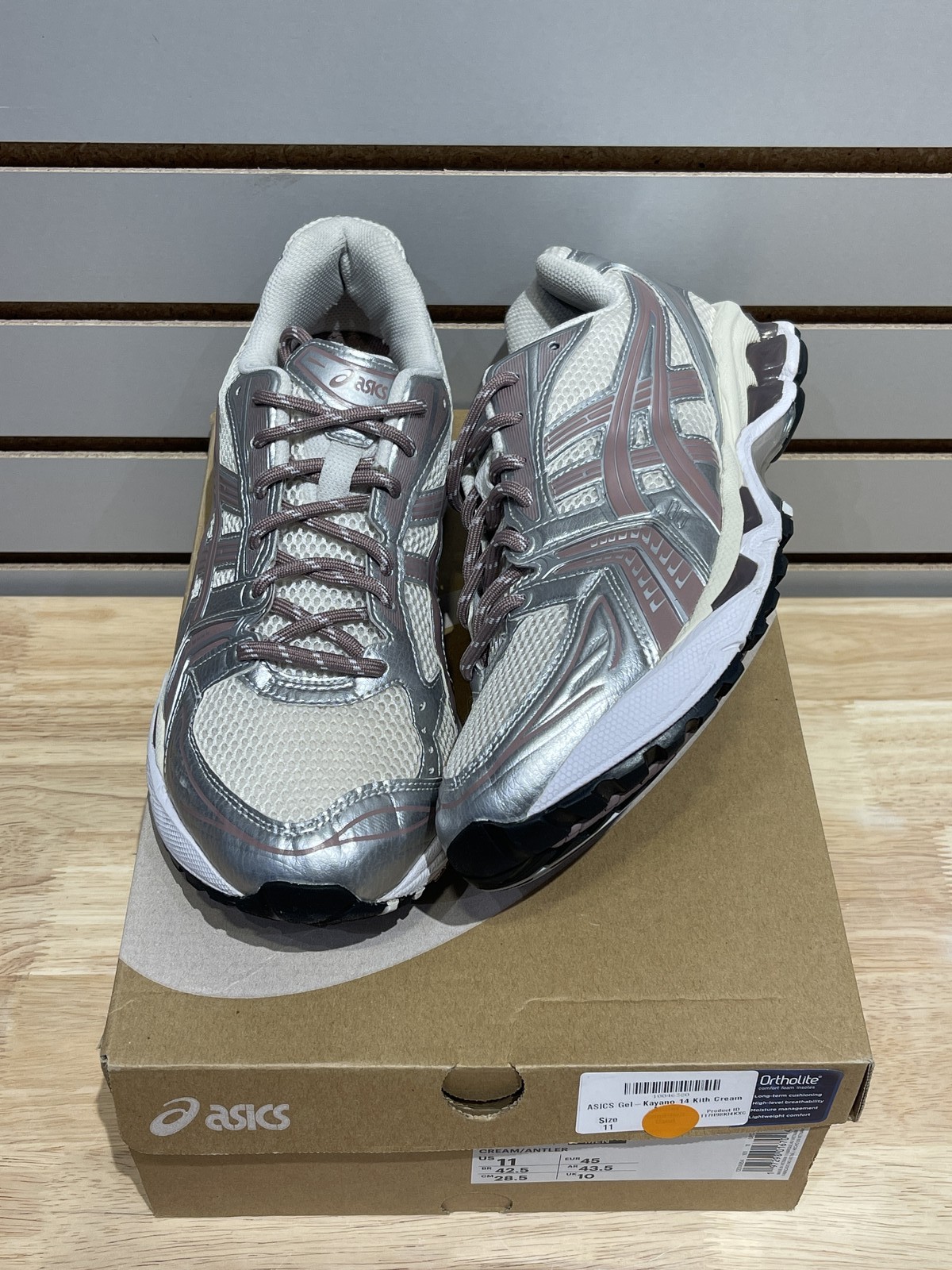 Size 11M/12.5W - ASICS Gel-Kayano 14 Kith Cream Antler Sz 11 1201A954-101 Pre-Ow
