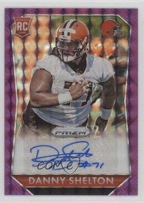 2015 Prizm Rookie Signatures Violet Mosaic 28/50 Danny Shelton Auto RC 1f1