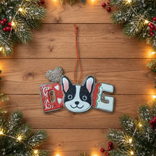 I Love My Dog Ornament