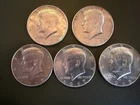 1964-1965-1966-1967-1968 Kennedy silver half dollars - Lot of 5