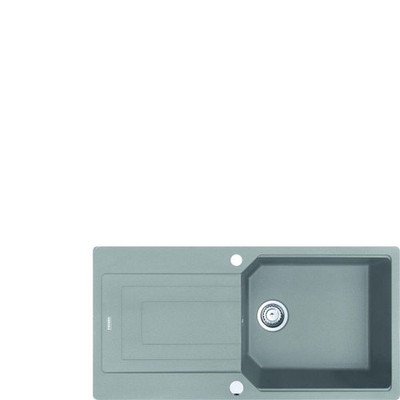 Franke Fragranitspüle UBG 611-100 Steingrau Drehknopf Edelstahl