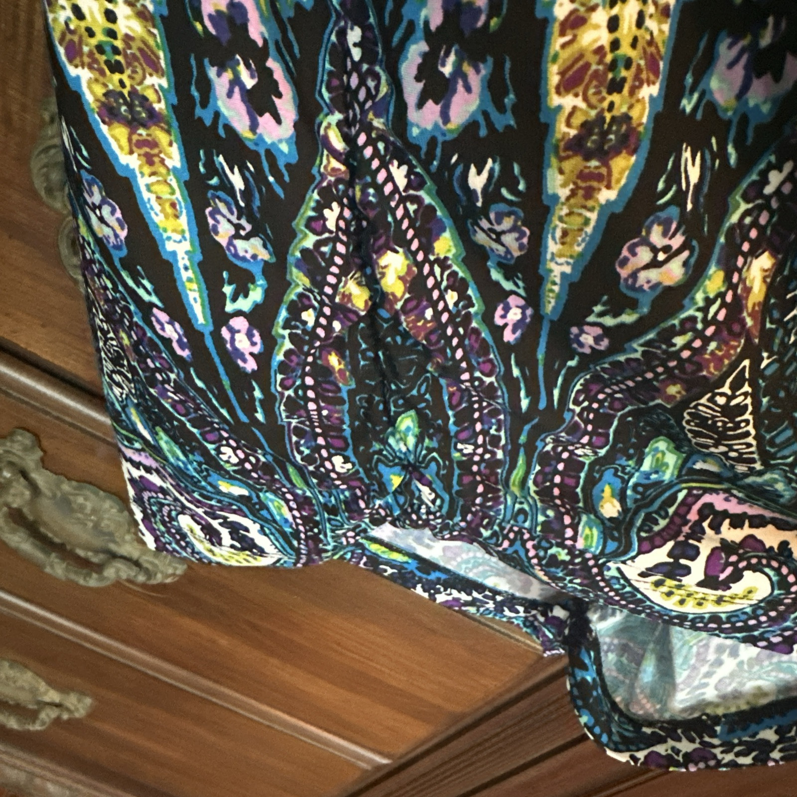 Chicos Size 0 Multicolored Polyester Spandex Long… - image 5