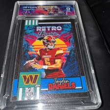 Jayden Daniels Washington Commanders Rookie Card NFL Custom Art Retro