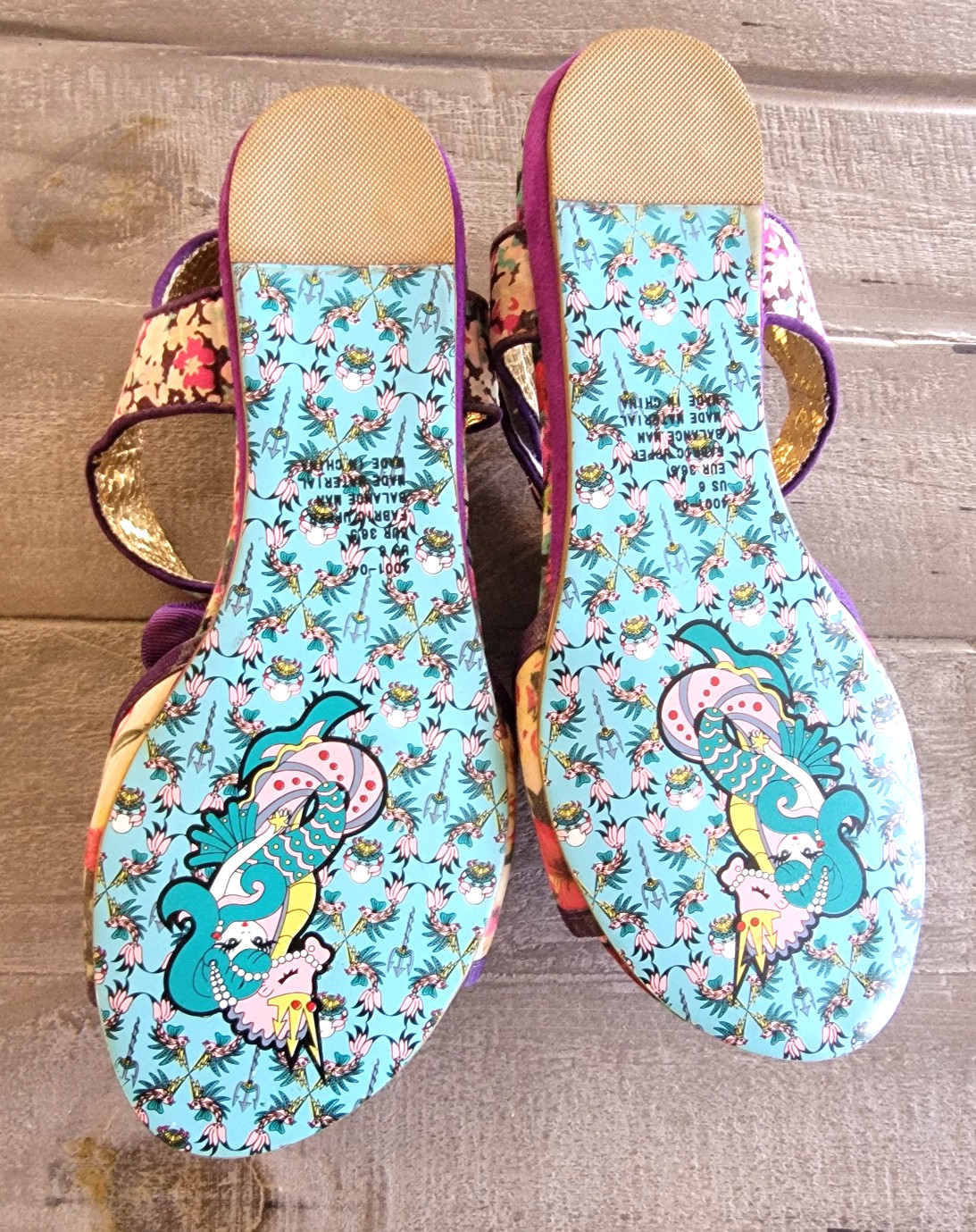 IRREGULAR CHOICE UNIQUE STRAP FLAT SANDAL SHOE ST… - image 3