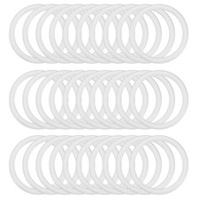 2 Inch Dream Catcher Rings, 30 Pcs Plastic Macrame Wreath Floral Round Ring H...