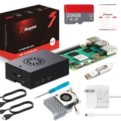 iRasptek Starter Kit for Raspberry Pi 5 16GB RAM 256GB with OS pre-installed