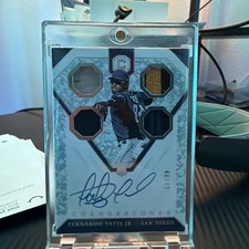 2019 Chronicles Rookie Cornerstones #25 Fernando Tatís Jr. on card Autograph /49