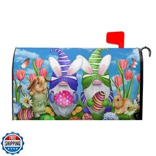 Anyako Happy Easter Gnomes Mailbox Covers Magnetic Standard Size 18" X 21",Sp