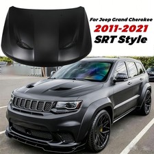 Hood Panel Fits 2011-2021 Jeep Grand Cherokee Aluminum Hellcat Style W Scoops