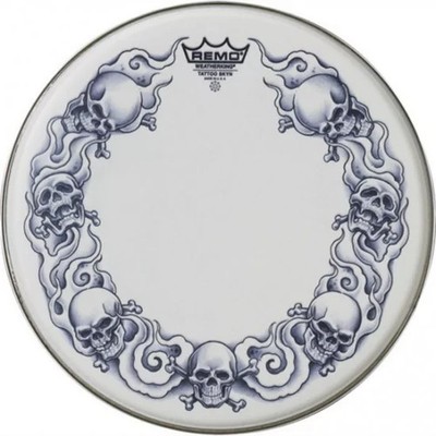 Remo  TATTOO SKYNS Suede Skulls 13''